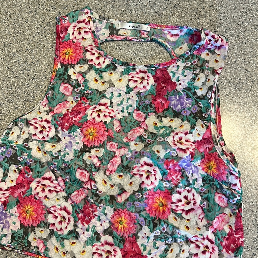 Papaya size S TEEN crop top
